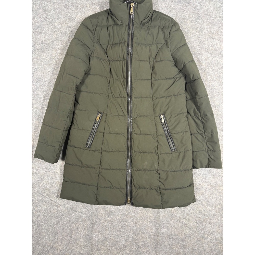 Laundry by Shelli Segal Women's Olive Green Puffer Coat Water Resistant Medium